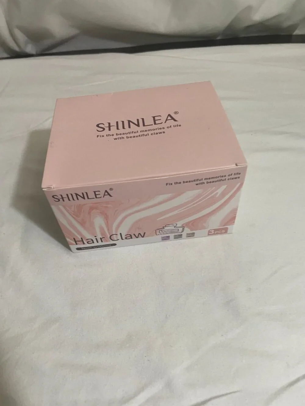 SHINLEA 3 Pc Large Marble Hair Claw Clips Set Acrylic Rectangle Jaw Clips 5